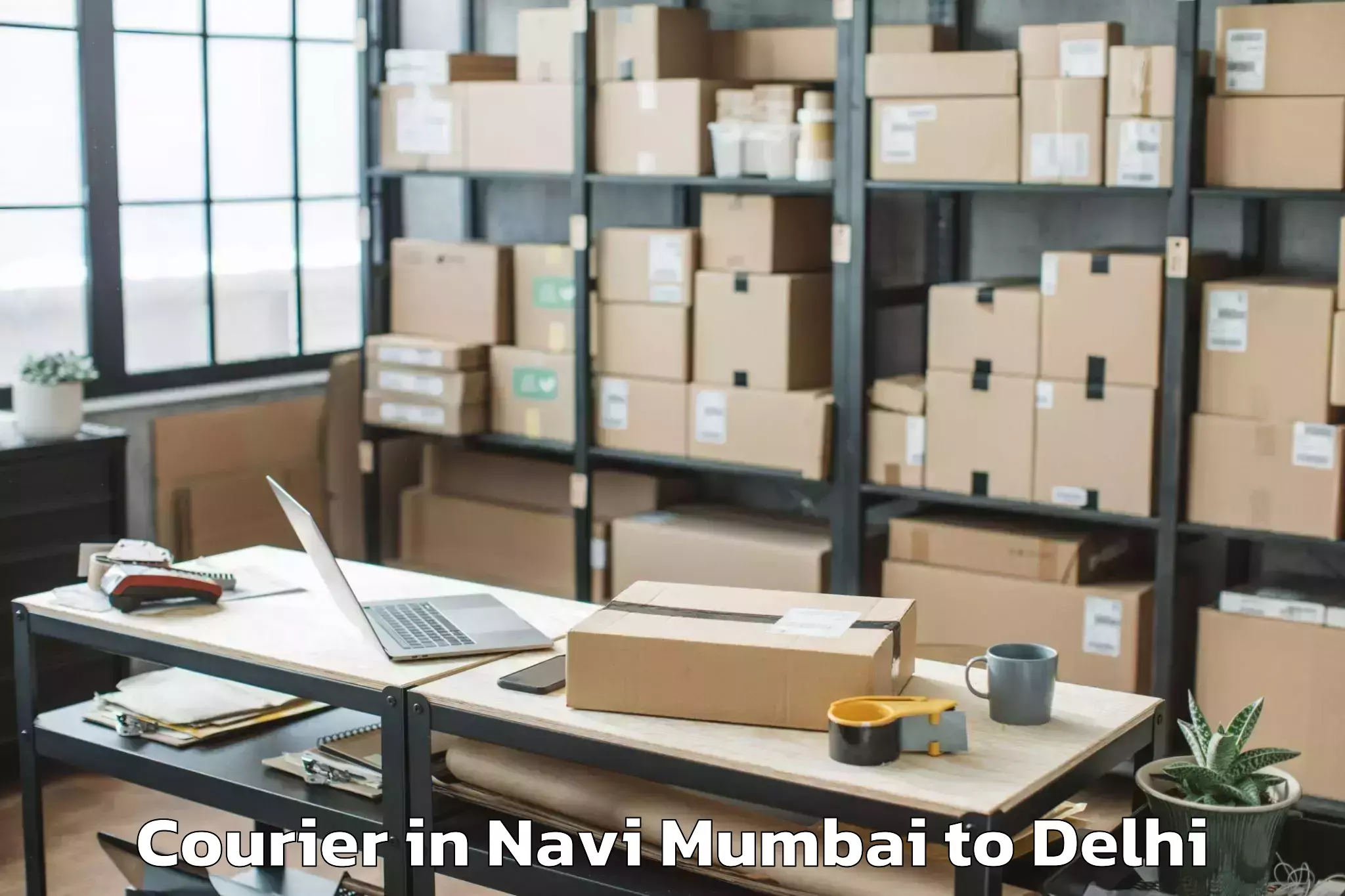 Professional Navi Mumbai to University Of Delhi Courier